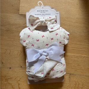 Bonbini Headband Bib and Blanket Set Size 0-6 months